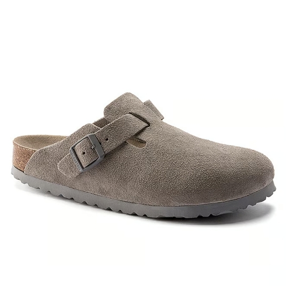New. BIRKENSTOCK Boston suede Stone Coin - Picture 3 of 3